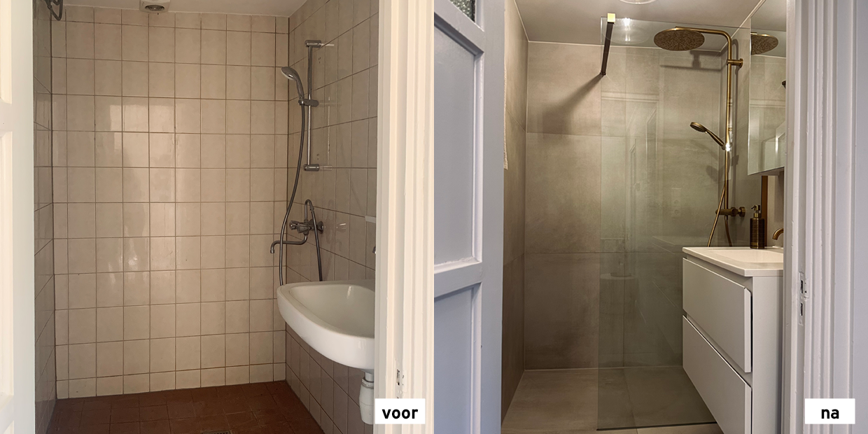 badkamer voor en na