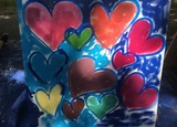 Vrolijke kleuren bij graffiti workshop