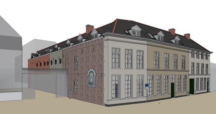 Ontwerptekening van een gebouw