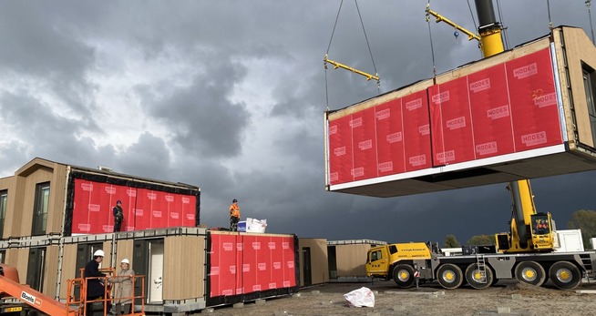 Bouw Buurtschap Gewandeweg gestart Bouwplaats