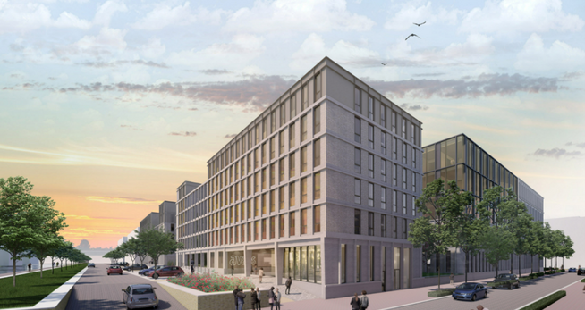 Campus300 Een groep mensen die op straat lopen
