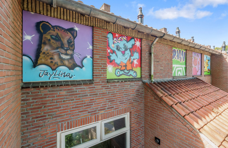 Vrolijke kleuren bij graffiti workshop