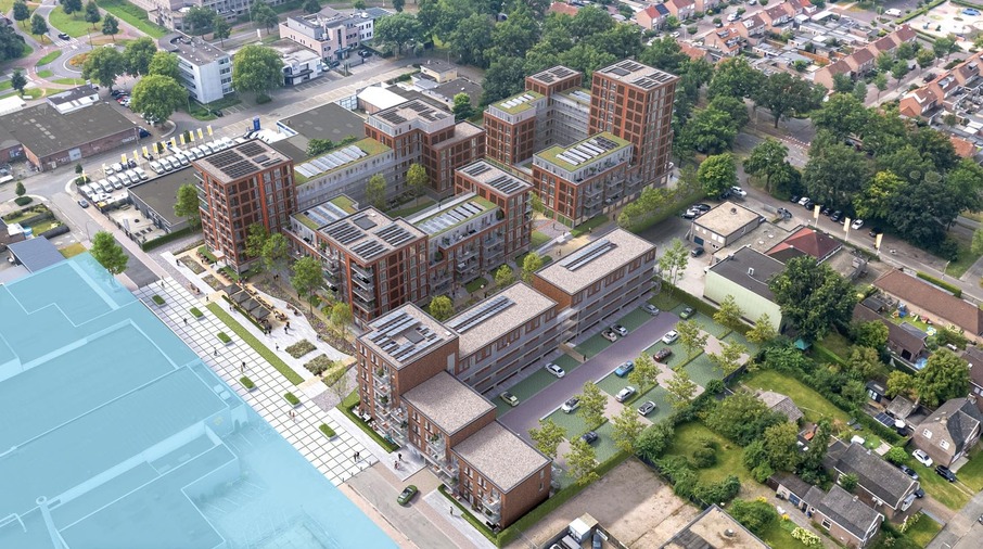 Rosso, ontwerp vogelvlucht Sweelinckstraat