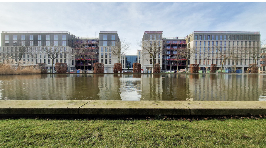 Op de afbeelding staan de gebouwen van Campus300